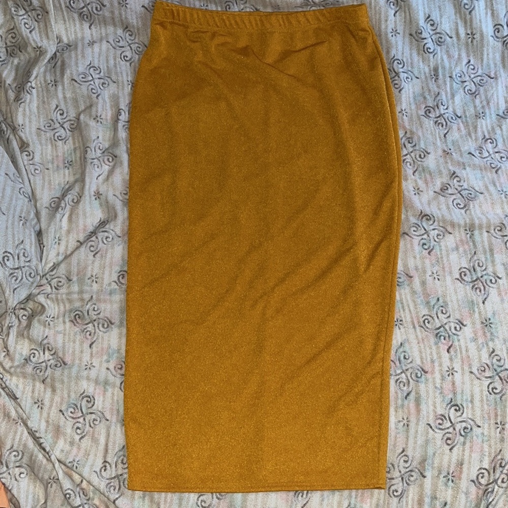 Yellow Pencil Skirt (plus/curvy)